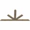 Ekena Millwork Saratoga Rough Sawn Timber Gable Bracket, Douglas Fir, 96"W x 48"H x 2"D x 6"F, 12/12 Pitch GBW096X48X0206SAR00RDF - alternate 2